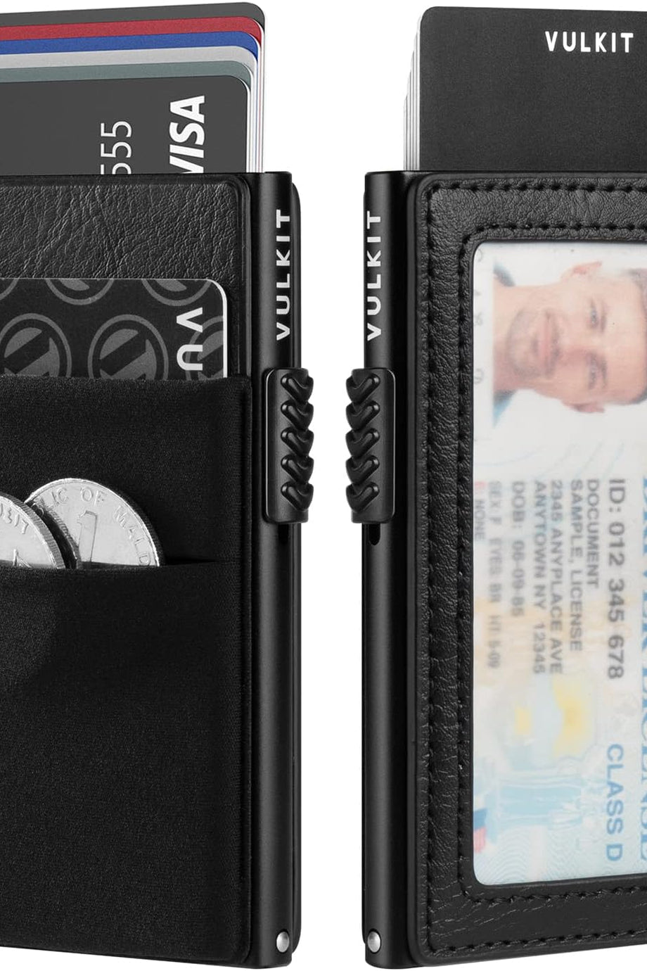 EDC Bölmeli ve Kimlik Pencereli Kredi Kartı Cüzdanı, İnce Metal Gövde, Pop-Up Kart Mekanizması