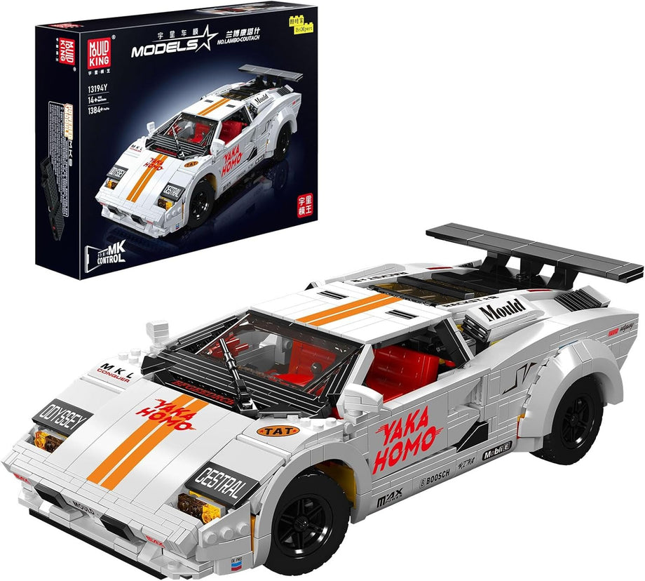 13194Y RC Speed Champion Yarış Araba Yapım Seti, 1384 Parça, Süper Spor Araba Koleksiyon Modeli