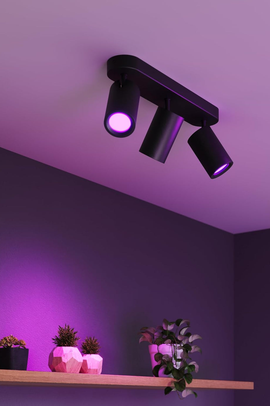 LED Tavan Lambası, 3 Ampullü Spot, Döner Tasarım, Uygulama ve Alexa ile Kontrol Edilebilir