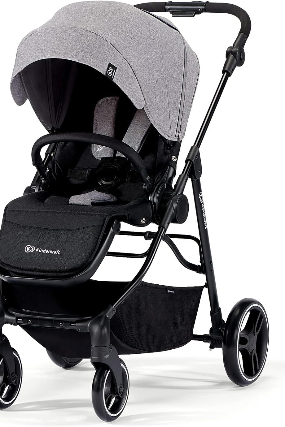 VESTO Bebek Arabası, Katlanabilir, Gri, Hafif ve UPF50+ Koruma