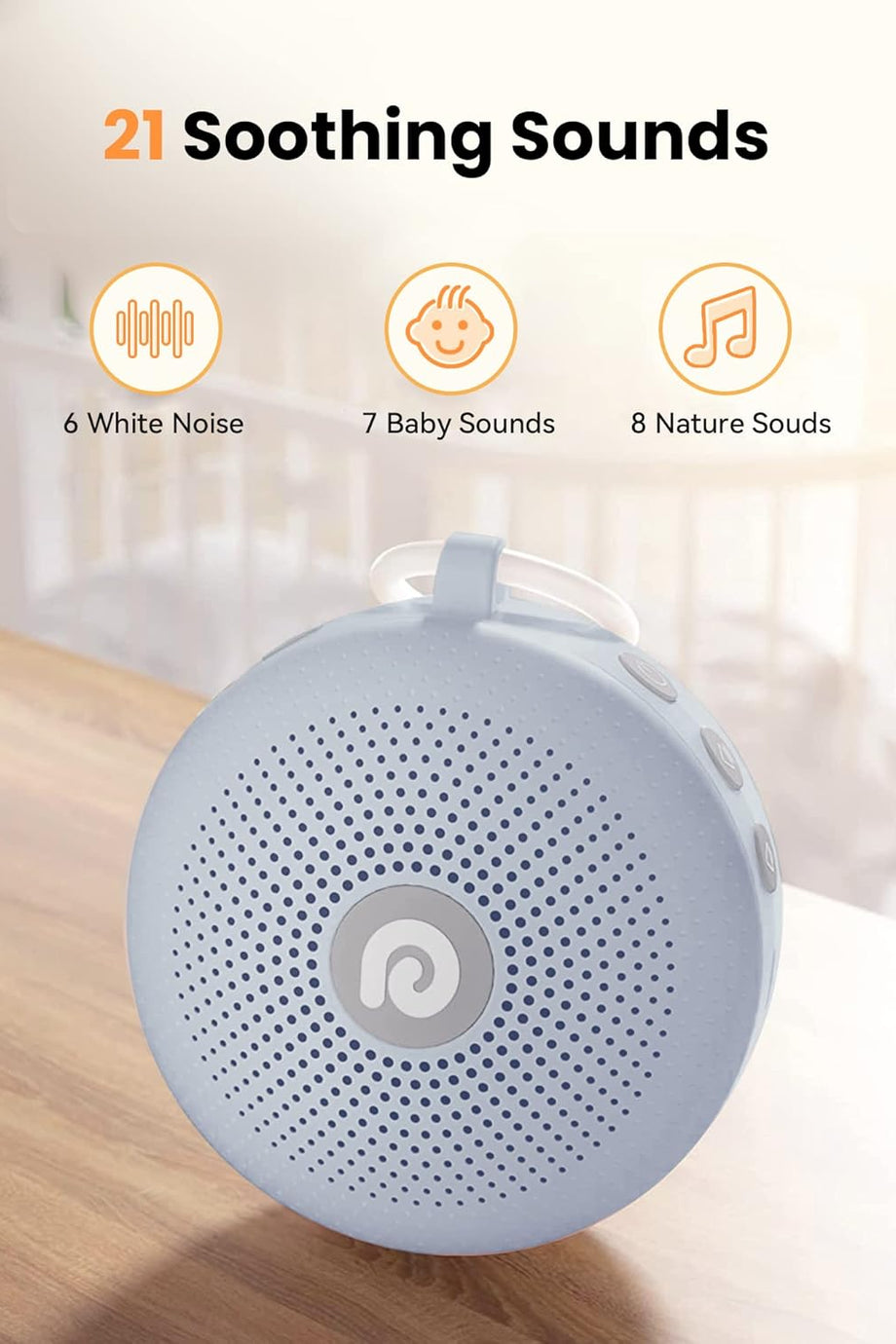 Gürültü Makinesi, 21 Ses, 60 Saat Pil Ömrü, Taşınabilir Uyku Yardımı