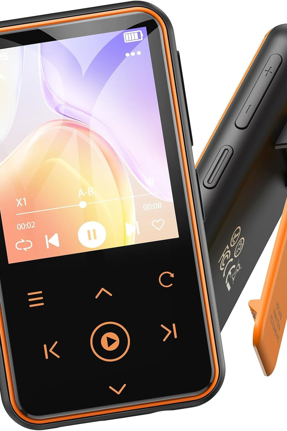 64GB Bluetooth 5.3 MP3 Çalar Klipsli, 1.8" Ekranlı, FM Radyo ve Pedometreli