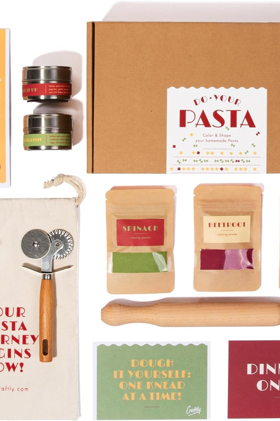 Do Your Pasta DIY Makarna Yapma Kiti Gourmet Makarna Seti, Başlangıç ve Deneyimli Şefler İçin