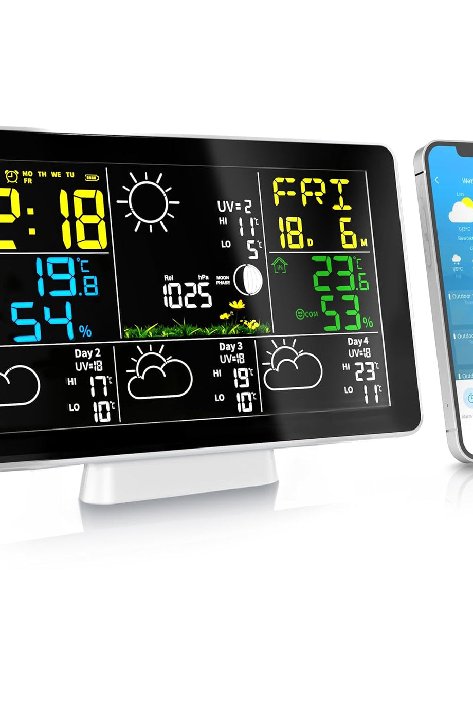 WiFi Hava İstasyonu, Dış Sensörlü, Uygulamalı, 4 Günlük Tahminli