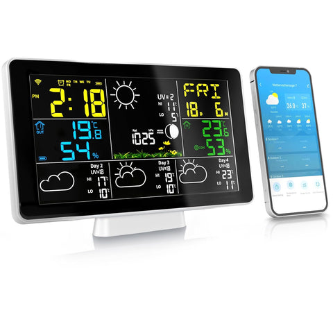 WiFi Hava İstasyonu, Dış Sensörlü, Uygulamalı, 4 Günlük Tahminli
