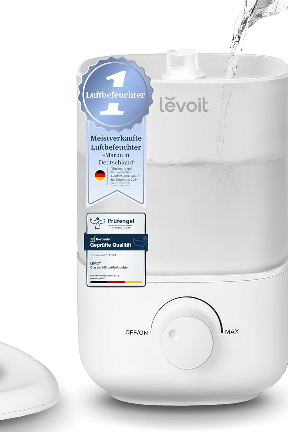 2.5L Ultrasonik Hava Nemlendirici, 23 dB Sessiz, Otomatik Kapanma