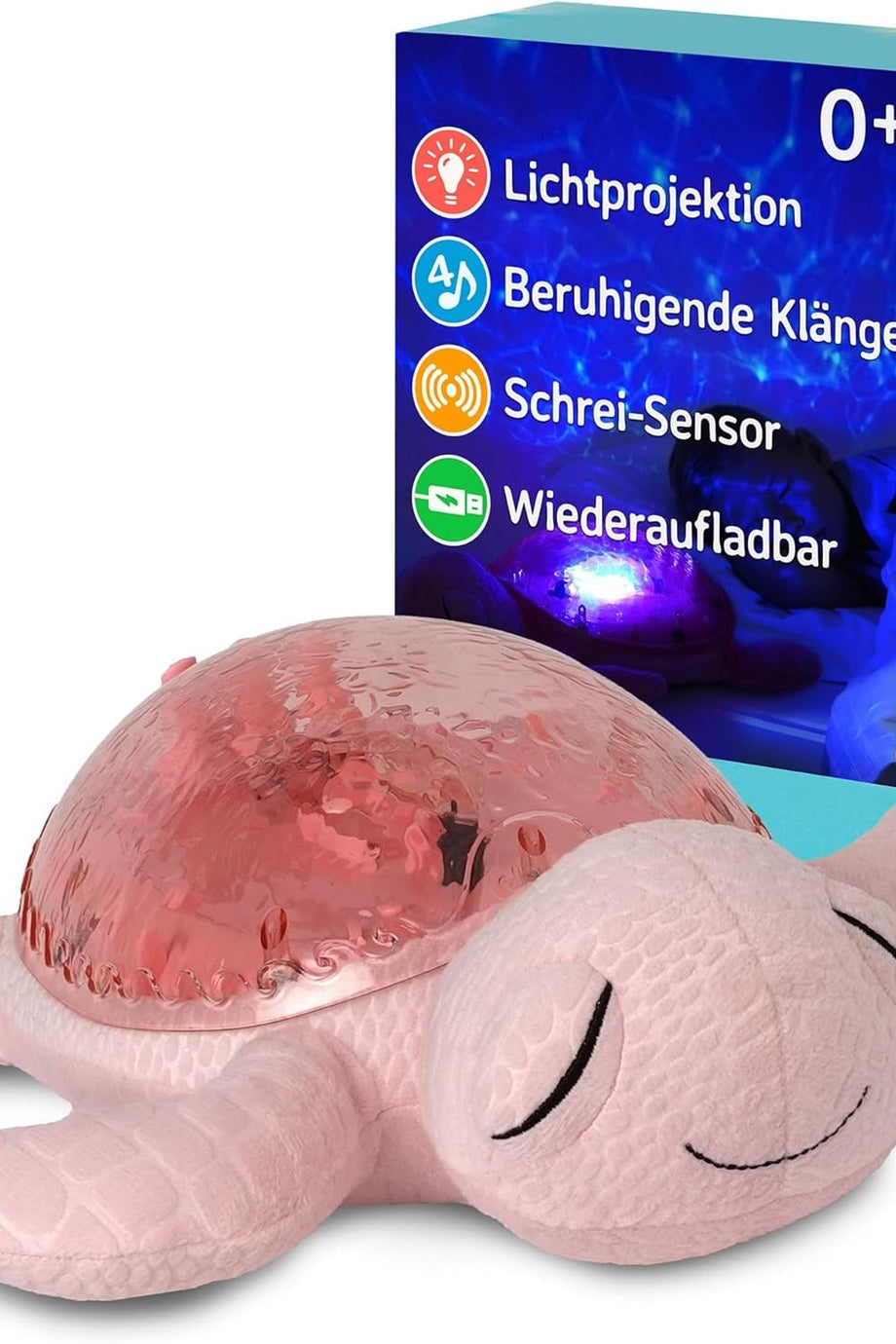 Şarjlı Okyanus Müzikli Gece Lambası, Su Altı Işık Projeksiyonları, Ayarlanabilir Parlaklık