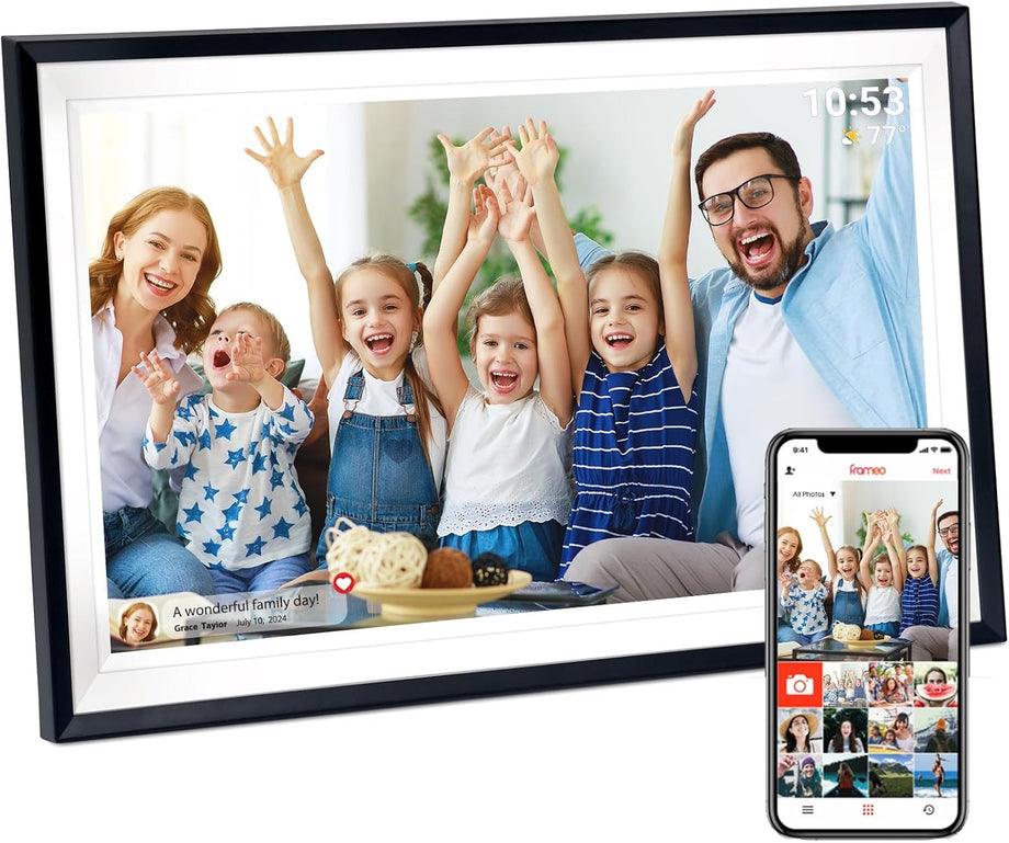 15.6 Inc Dijital Fotoğraf Çerçevesi, WiFi, Frameo Uygulaması, 1920x1080 FHD IPS Ekran