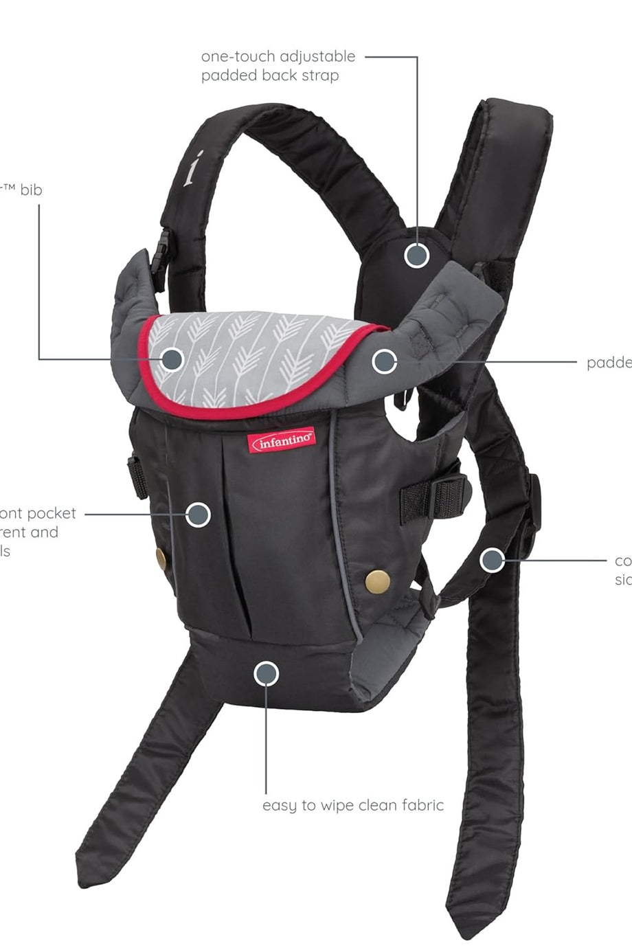 Swift Classic Ergonomik Bebek Taşıyıcı Hafif, Ayarlanabilir, 2 Yönlü Taşıma
