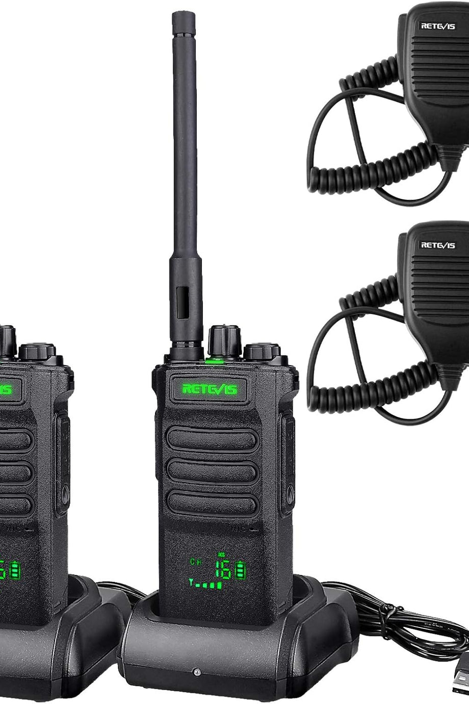 RT86 Uzun Menzilli Telsiz, 2’li Set, Hoparlör Mikrofonlu, 2600 mAh Batarya, Kablosuz Klon