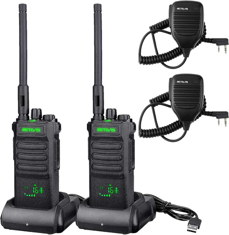 RT86 Uzun Menzilli Telsiz, 2’li Set, Hoparlör Mikrofonlu, 2600 mAh Batarya, Kablosuz Klon