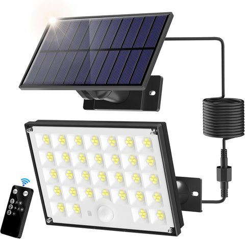 Hareket Sensörlü Dış Mekan Güneş Enerjili Aydınlatmalar, Uzaktan Kumandalı 127 LED, 3 Mod
