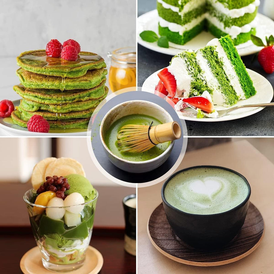 VYLORI Matcha Çırpma Seti, 100% Doğal Bambudan El Yapımı 3 Parça Set
