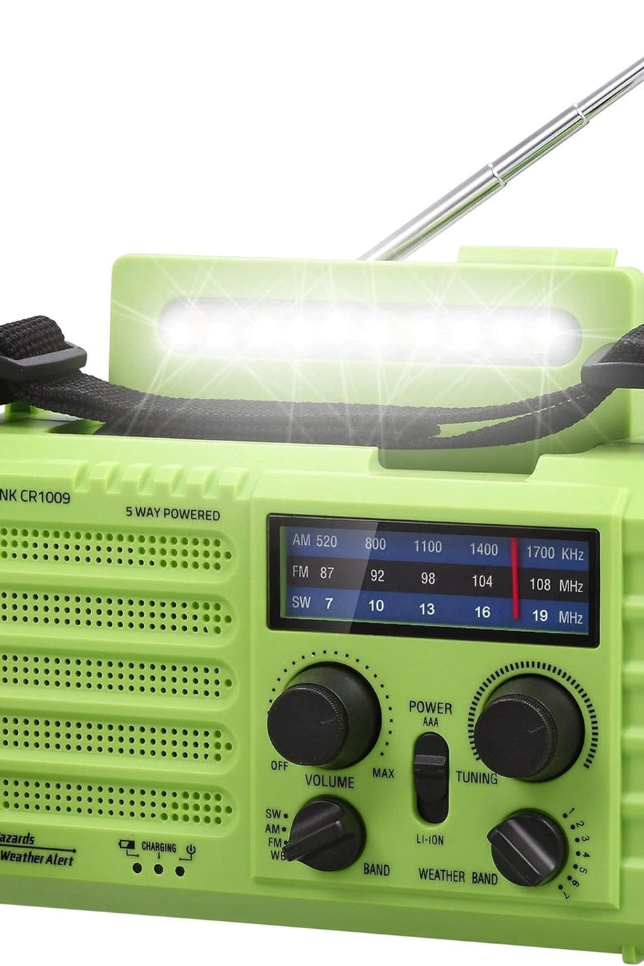 5 Güç Kaynaklı Solar Crank Radyo Powerbank LED Acil Durum Işığı Kamp Deprem Radyosu
