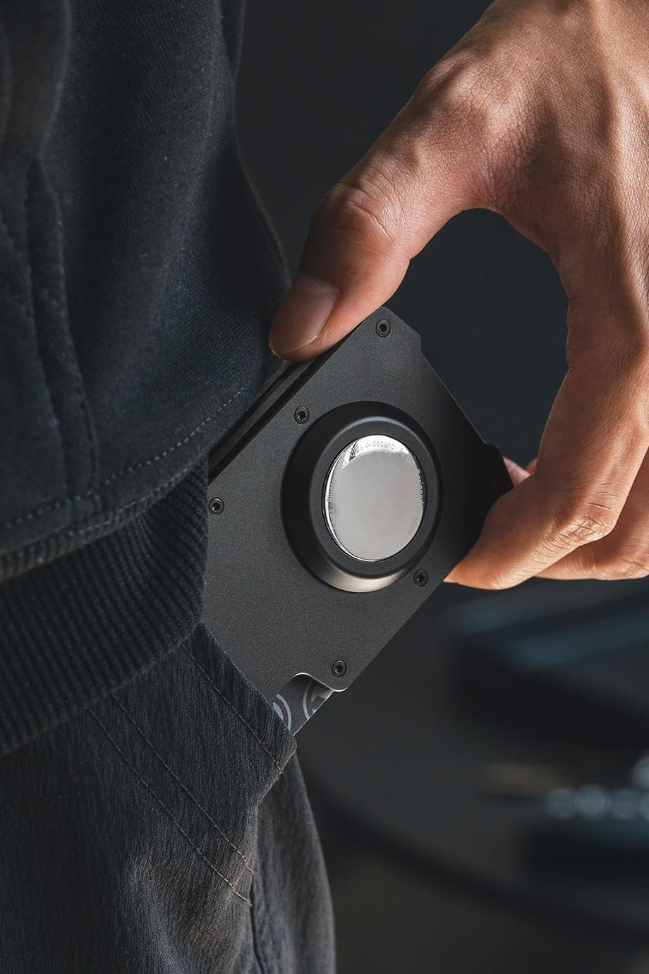 Airtag Uyumlu Slim Kartlık Para Klipsli Metal Cüzdan RFID Koruma