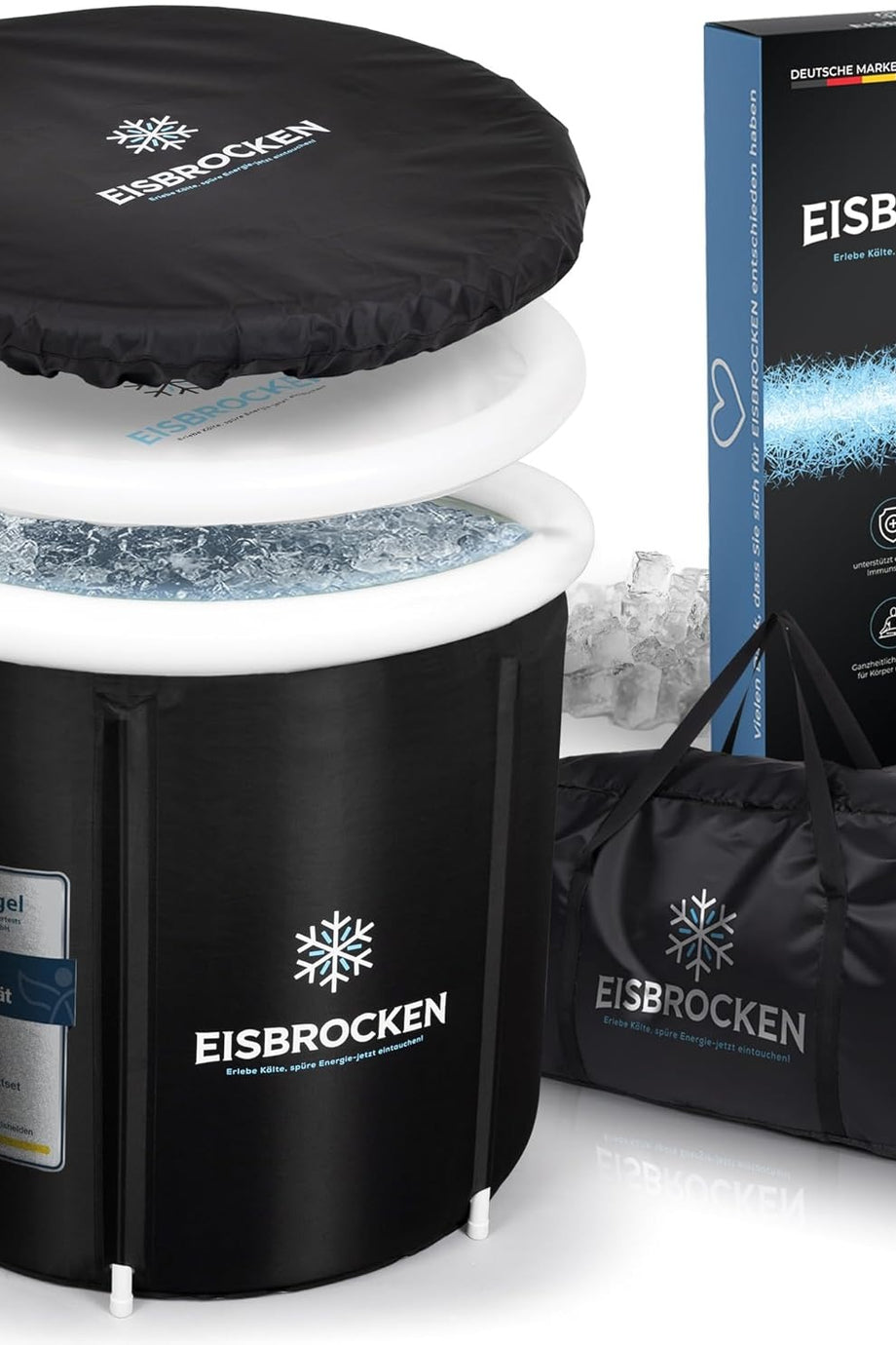 80 cm Katlanabilir Ice Bath Küveti 350L Soğuk Terapi Küveti 5 Kat İzolasyonlu Taşınabilir Havuz