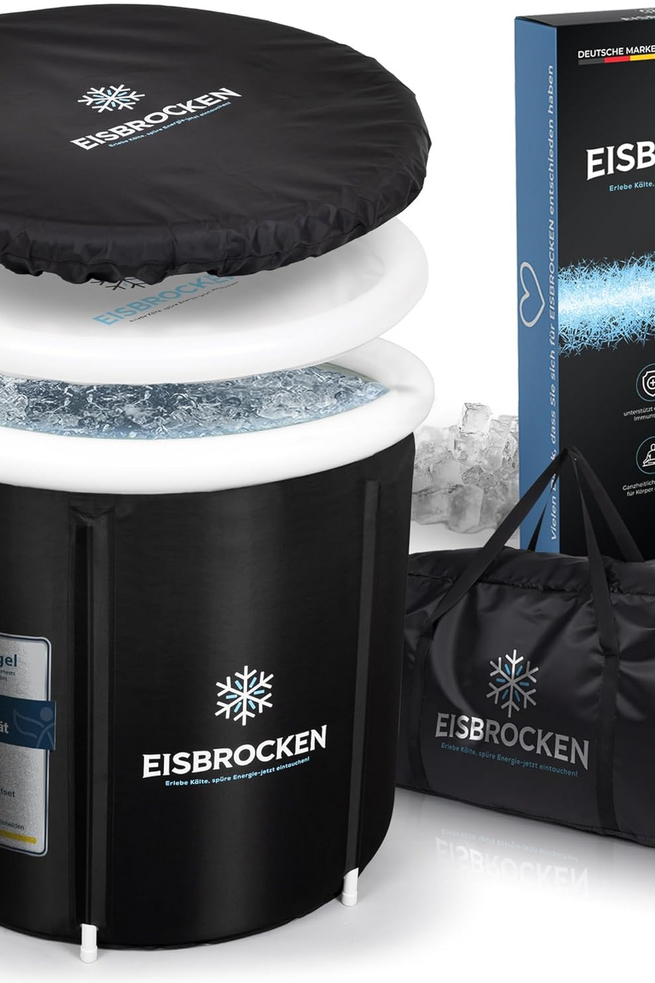 80 cm Katlanabilir Buz Banyosu, 350L, 5 Katmanlı İzolasyon, Spor ve Terapi İçin