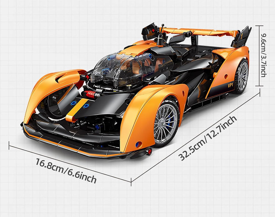 GT 2.4G Uzaktan Kumandalı Spor Araba Yapı Seti, 1:14 Ölçekli Koleksiyonluk Model