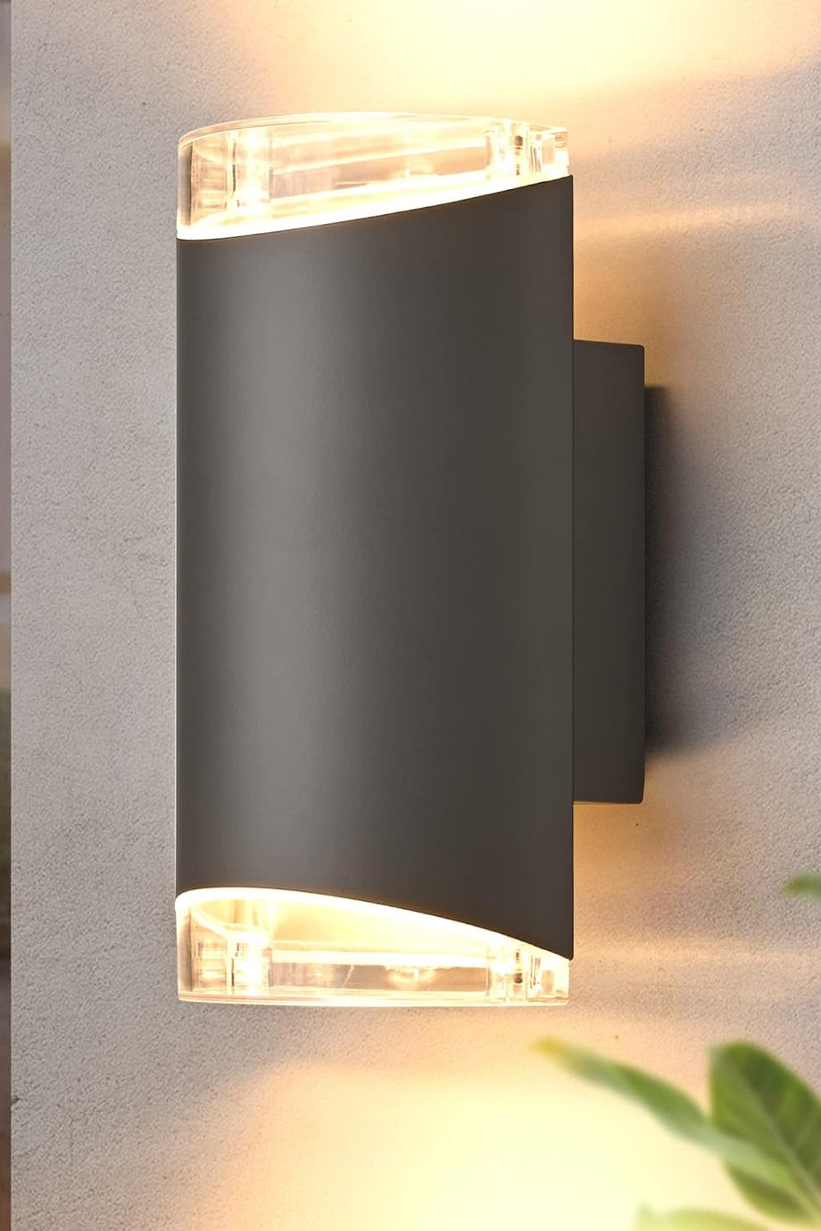 IP44 Antrasit Dış Mekan Duvar Lambası, Yukarı ve Aşağı Aydınlatma, Su Geçirmez