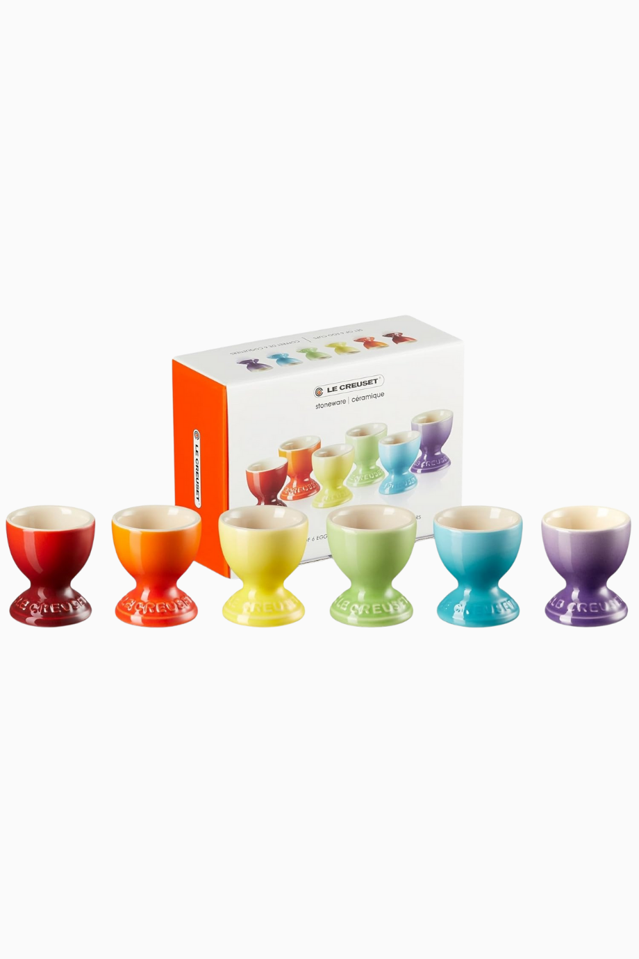 6’lı Yumurta Fincanı Seti Stoneware, Rainbow Renk Koleksiyonu