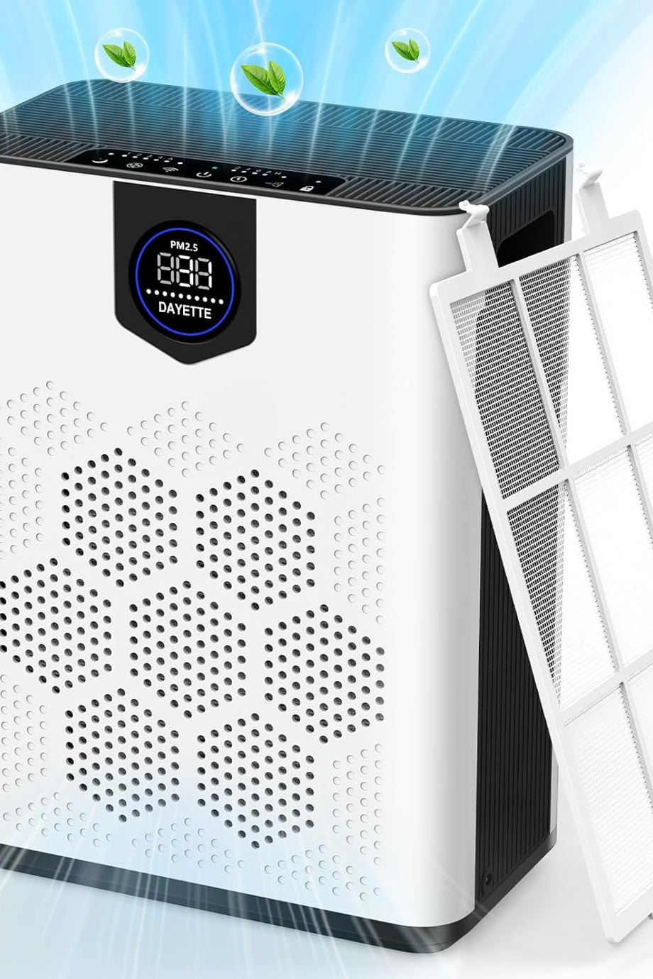 HEPA 14 Hava Temizleyici, 300 m³/h CADR, 120 ㎡ Alan, Sessiz 22 dB, Yıkanabilir Filtre, Otomatik Mod