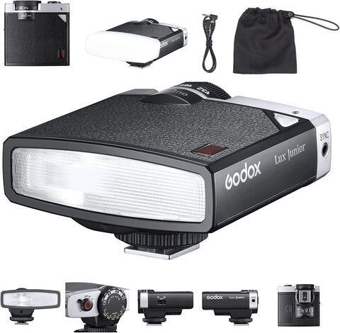 Lux Junior Retro Kamera Flaş, GN12, 6000K, Canon, Nikon, Sony, Fuji, Olympus Uyumluluğu
