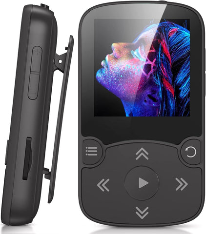 32GB Bluetooth 5.3 MP3 Çalar Klipsli, Renkli Ekranlı, FM Radyo ve Pedometreli