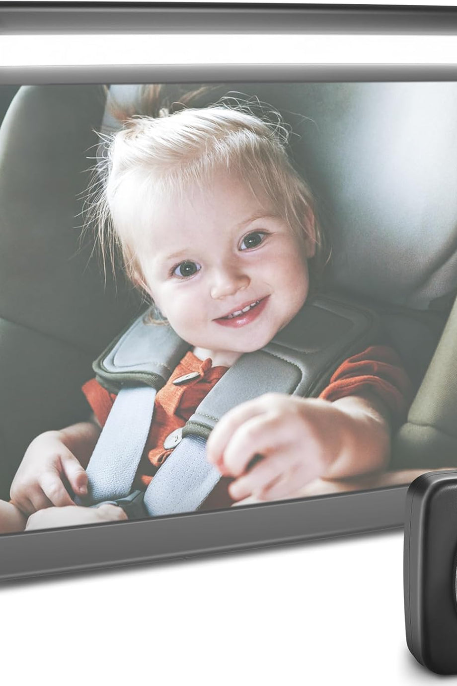 Bebek Araba Aynası,  3 Parlaklık Seviyeli, Uzaktan Kumandalı, 360° Dönebilir