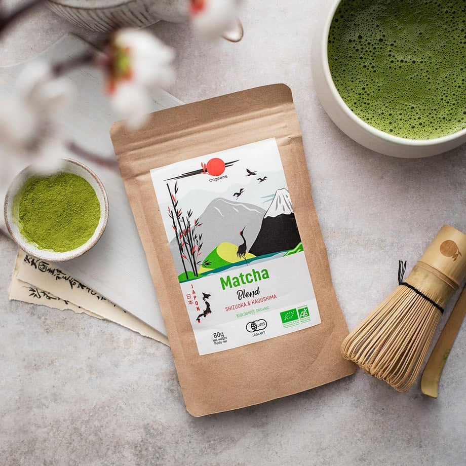 Japon Matcha Çayı 80g Organik Toz Yeşil Çay Shizuoka Kagoshima Karışımı