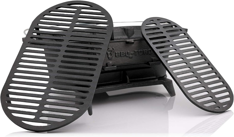 Dökme Demir Izgara Tenceresi, 50x25x23 cm, Hibachi Tarzı Kömürlü Kamp Mangalı