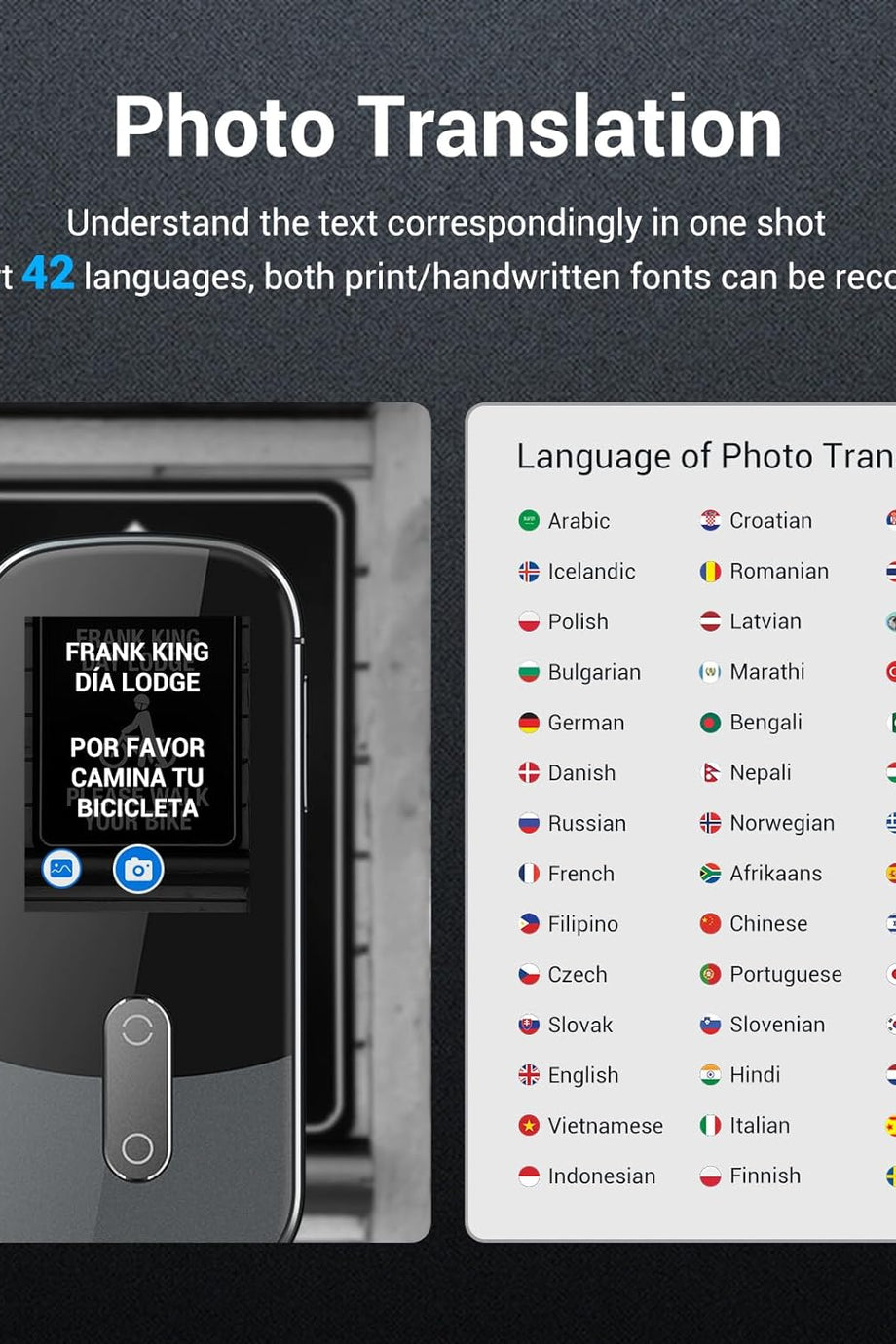 W09 PRO Çevrimdışı Ses Tercüman Cihazı, 144 Dil ve Aksan, WiFi Gerektirmez