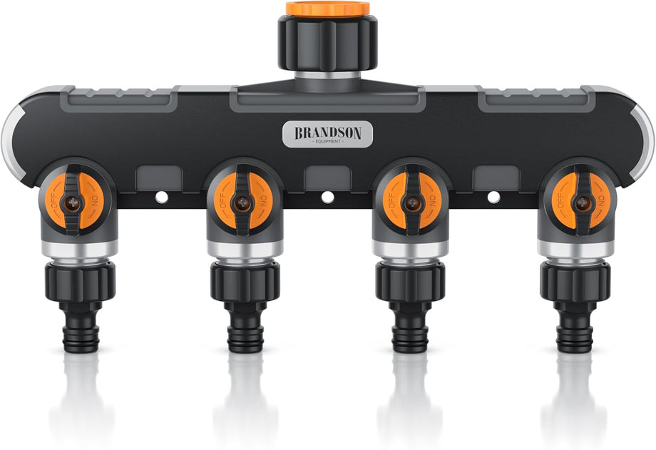 4 Yollu Dağıtıcı Musluk – Metal Dişli, 3/4 inç Hortum Girişi