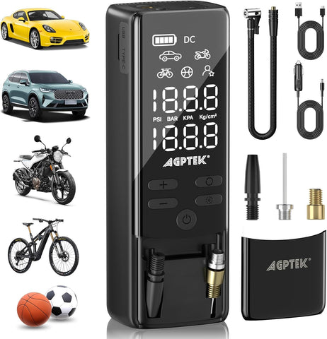 Elektrikli Hava Pompası 150 PSI, 75000 mAh, 12V DC, LED Ekran