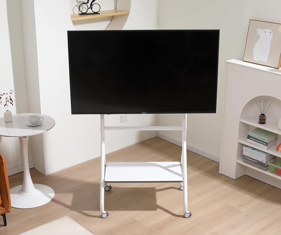 Universal Ayaklı TV Standı, 40-86 İnç LED LCD OLED Ekranlar İçin Mobil TV Standı, Yükseklik Ayarlı