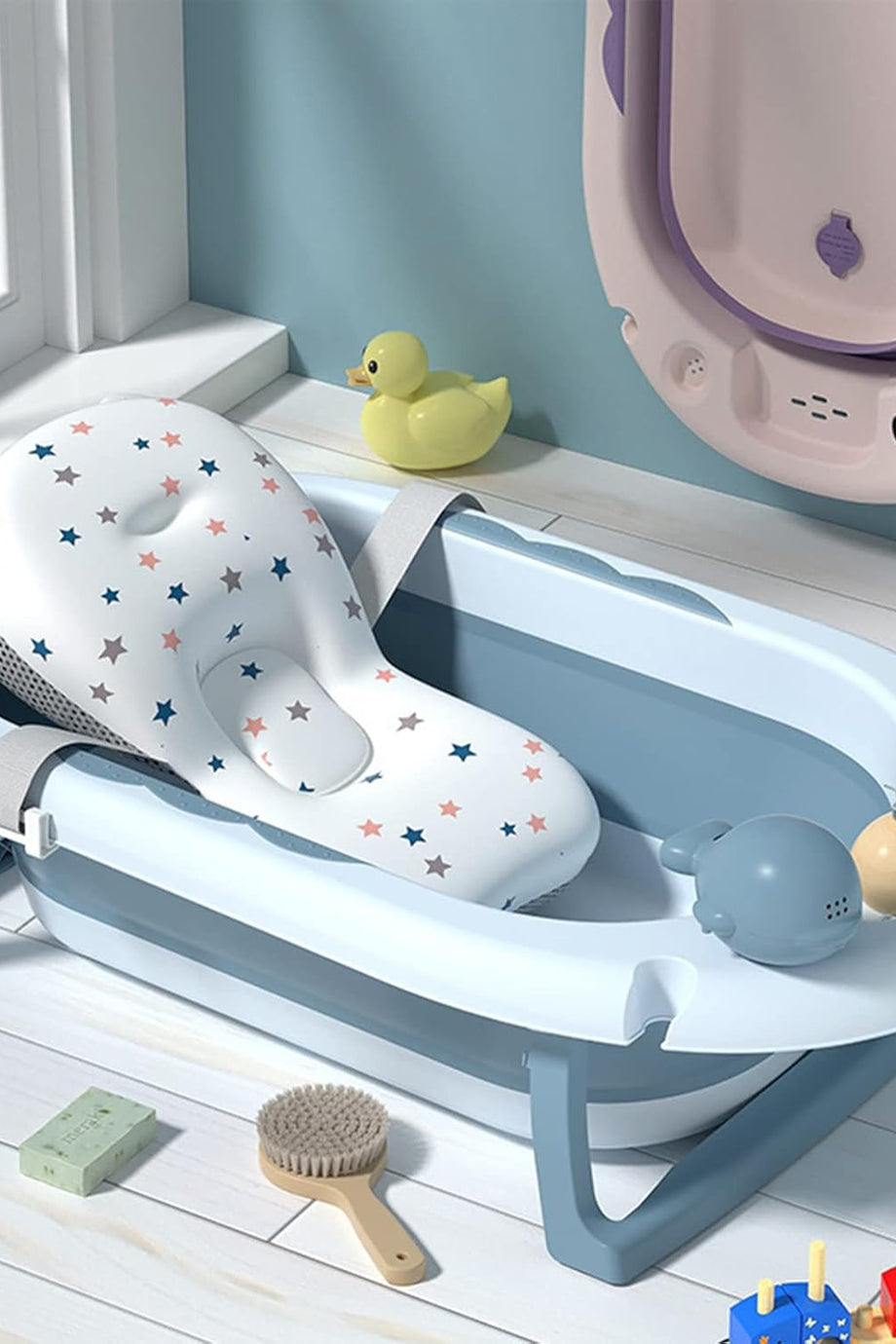Bebek Minderli Katlanabilir Sıcaklık Algılamalı Küvet