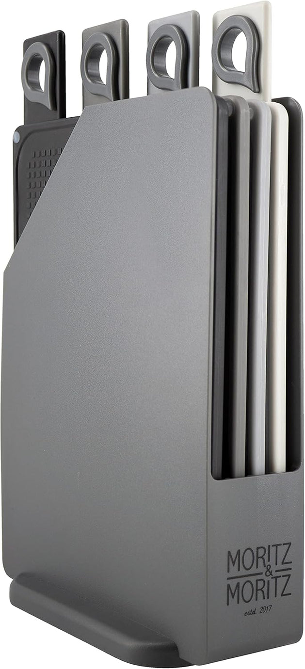 4'lü Kesme Tahtası Seti-20,5x14,5 cm – Kaymaz ve Standlı Tasarım