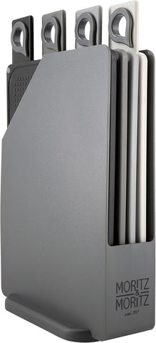 4'lü Kesme Tahtası Seti-20,5x14,5 cm – Kaymaz ve Standlı Tasarım