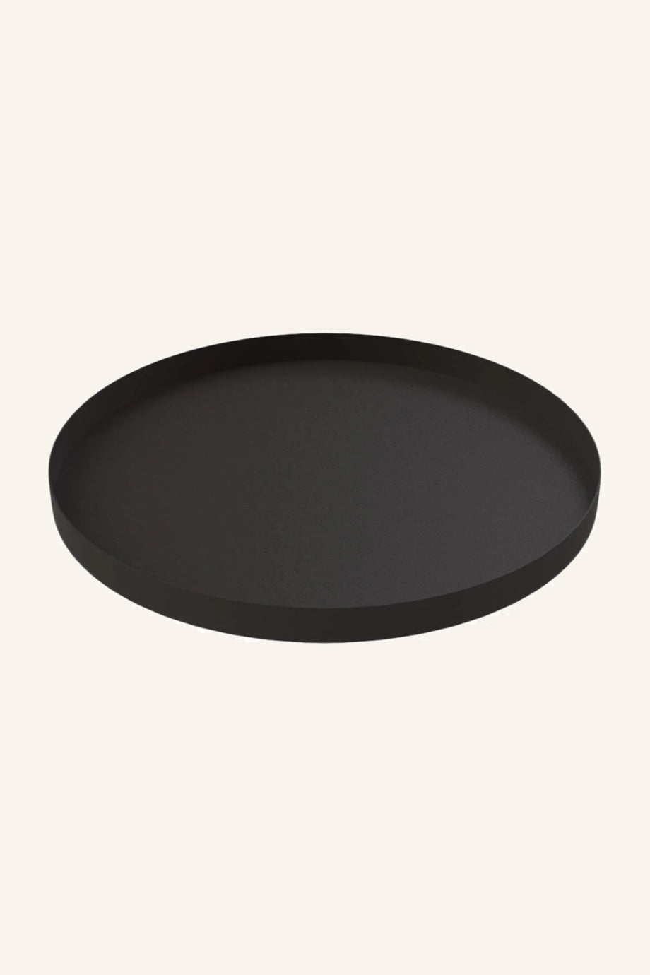 Yuvarlak Metal Tepsi, 30 cm, Mat Bitişli, Yüksek Kenarlı