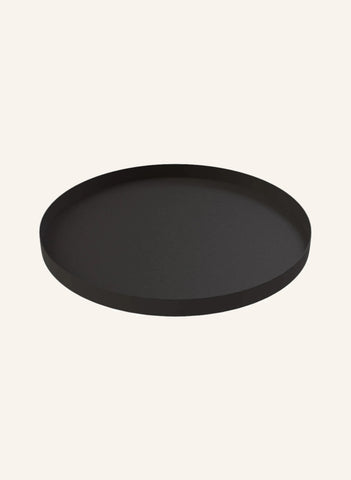 Yuvarlak Metal Tepsi, 30 cm, Mat Bitişli, Yüksek Kenarlı