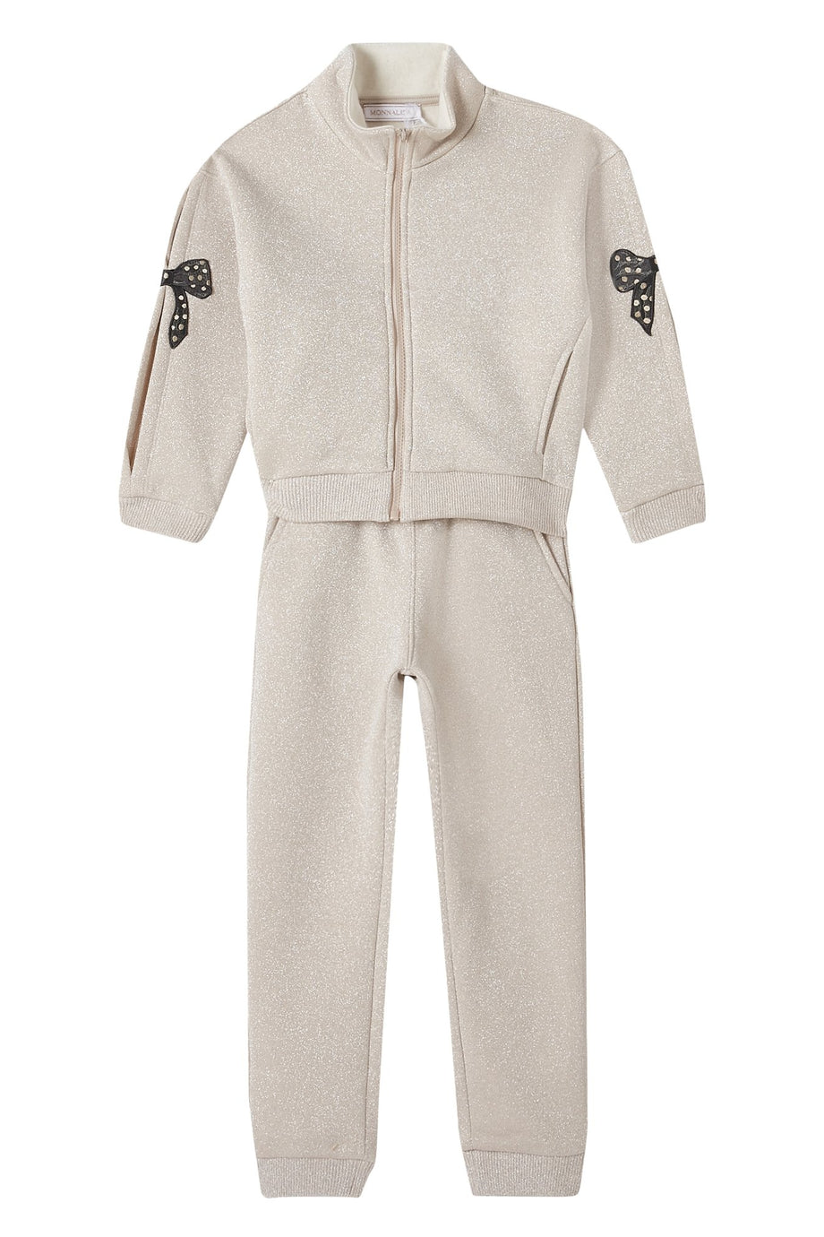 Çocuklar için Simli Fiyonk Detaylı Jogger Pantolonlar