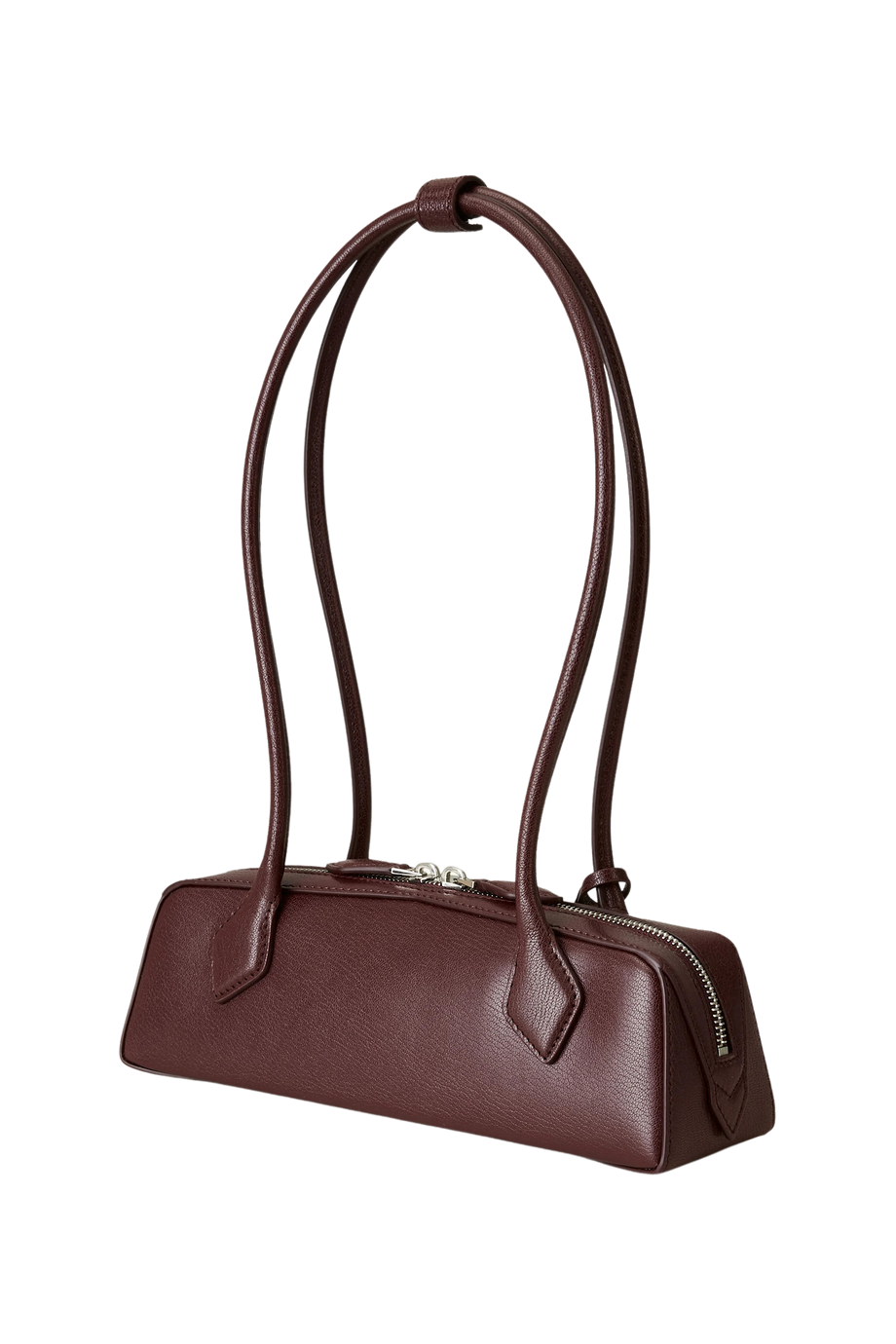 LE TECKEL Küçük Nubuk Deri Omuz Çantası, Ayna ve Kart Bölmeli, Fermuarlı, İtalya Üretimi