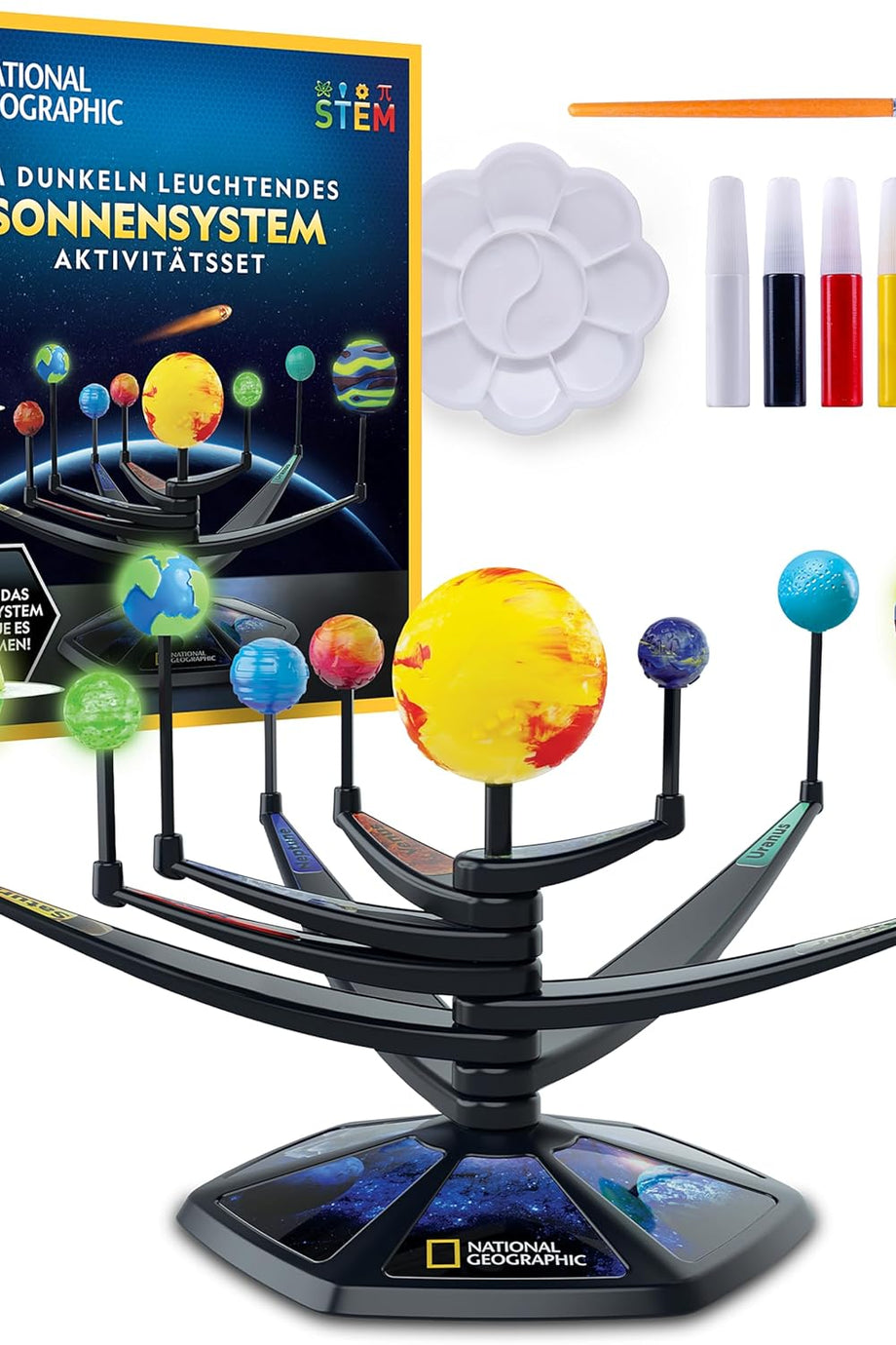 Işıklı 3D Güneş Sistemi Kiti , 8-12 Yaş Çocuklar İçin Hareketli Gezegen Seti