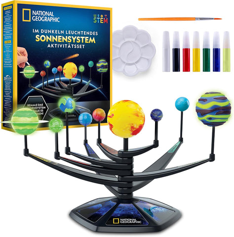 Işıklı 3D Güneş Sistemi Kiti , 8-12 Yaş Çocuklar İçin Hareketli Gezegen Seti