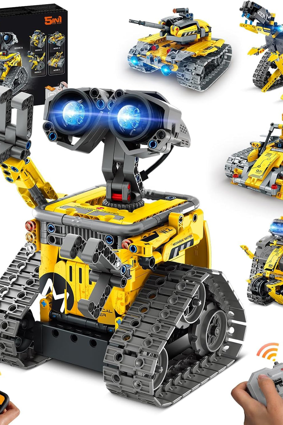 5'i 1 Arada Robotik Set, Uygulama ve Uzaktan Kumandalı, Programlanabilir Yapım Oyuncağı