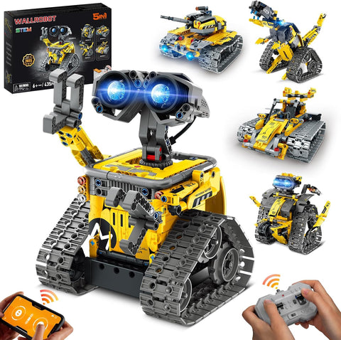 5'i 1 Arada Robotik Set, Uygulama ve Uzaktan Kumandalı, Programlanabilir Yapım Oyuncağı