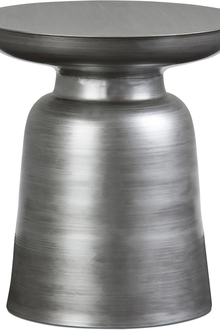 Toby Metal Yan Sehpa, Çağdaş & Şık Gümüş Tasarım, 42 cm
