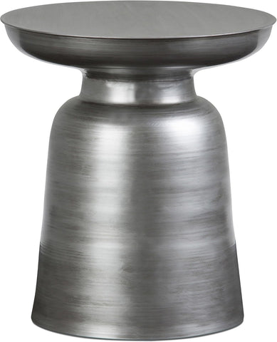 Toby Metal Yan Sehpa, Çağdaş & Şık Gümüş Tasarım, 42 cm