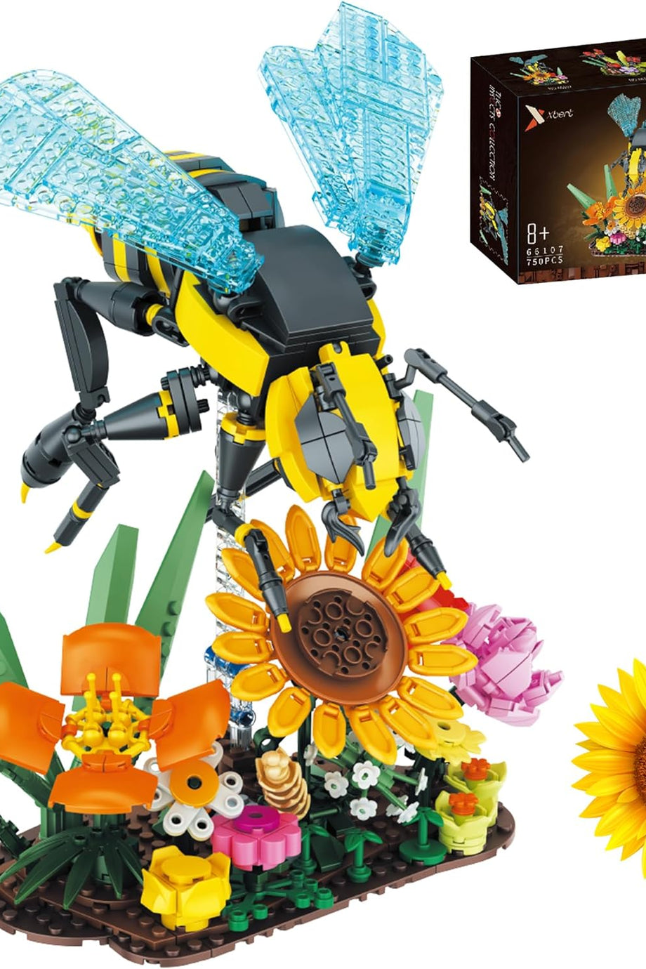 Böcek Koleksiyonu Arı ve Çiçekler Yapı Seti, 750 Parça, Eğitici ve Eğlenceli