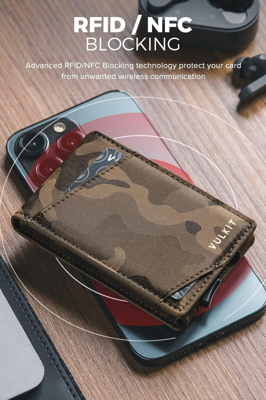 Minimalist Bifold Kartlık, RFID Korumalı, Manyetik Kapatmalı, 12 Kart Kapasiteli