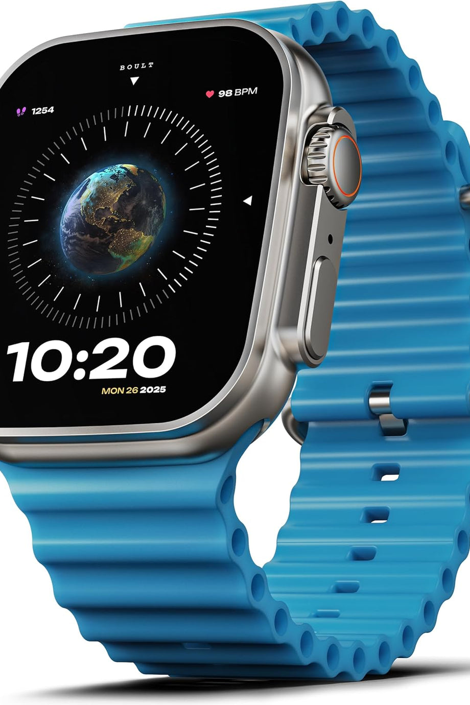 Crown Akıllı Saat, 1.95” HD Ekran, Bluetooth Arama, 100+ Spor Modu